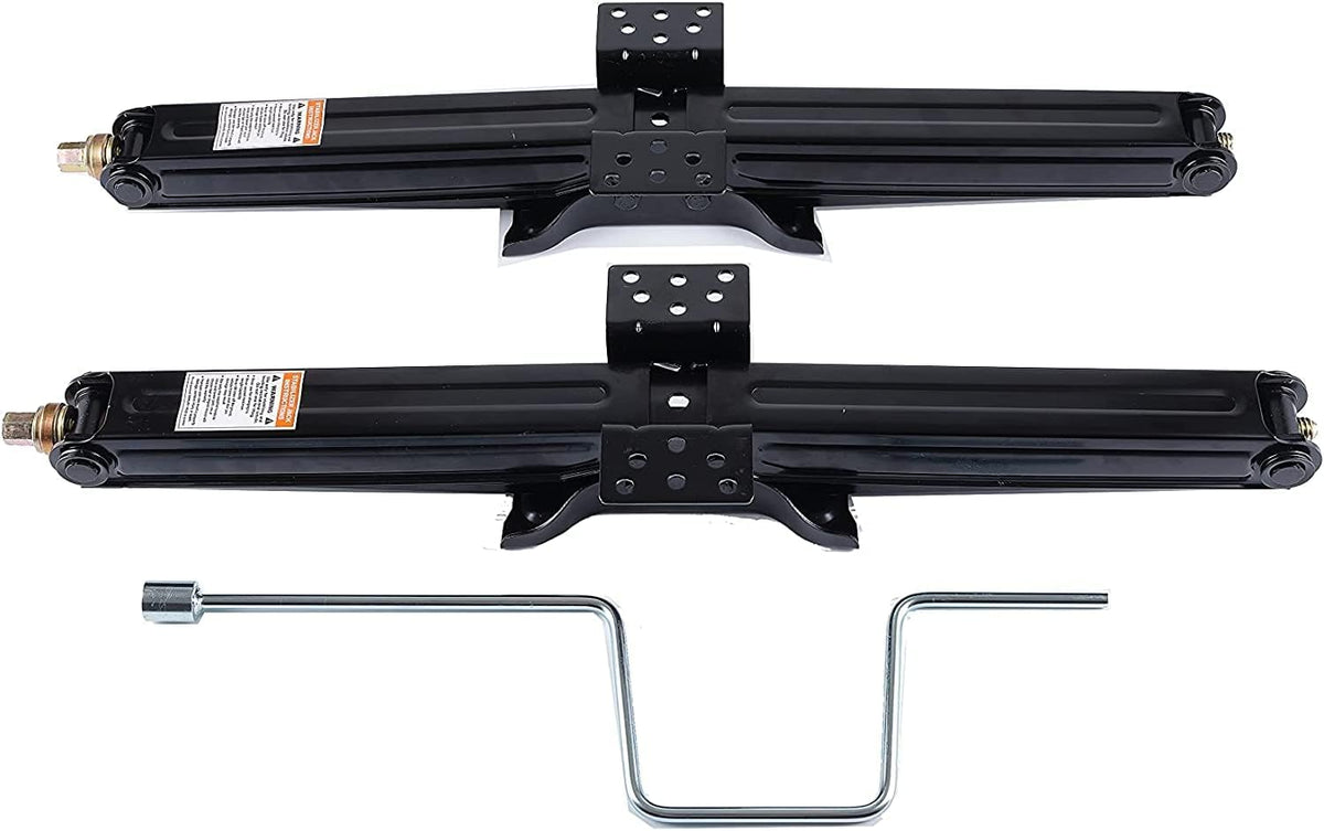 24" Scissor Jacks with Crank Handle, 5000 lbs Capacity, Pack of 2 S475431