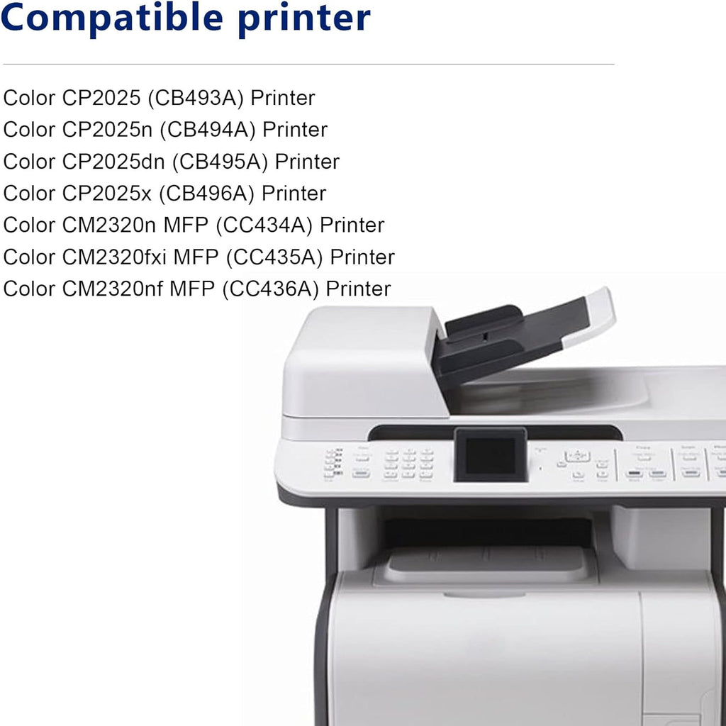 Compatible Toner Cartridges 4 Pack for HP Color CP2025 CM2320fxi CM2320nf Printer D168