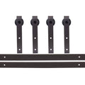 Antique Bronze Sliding Barn Style Door Hardware Track (2-Set) N402