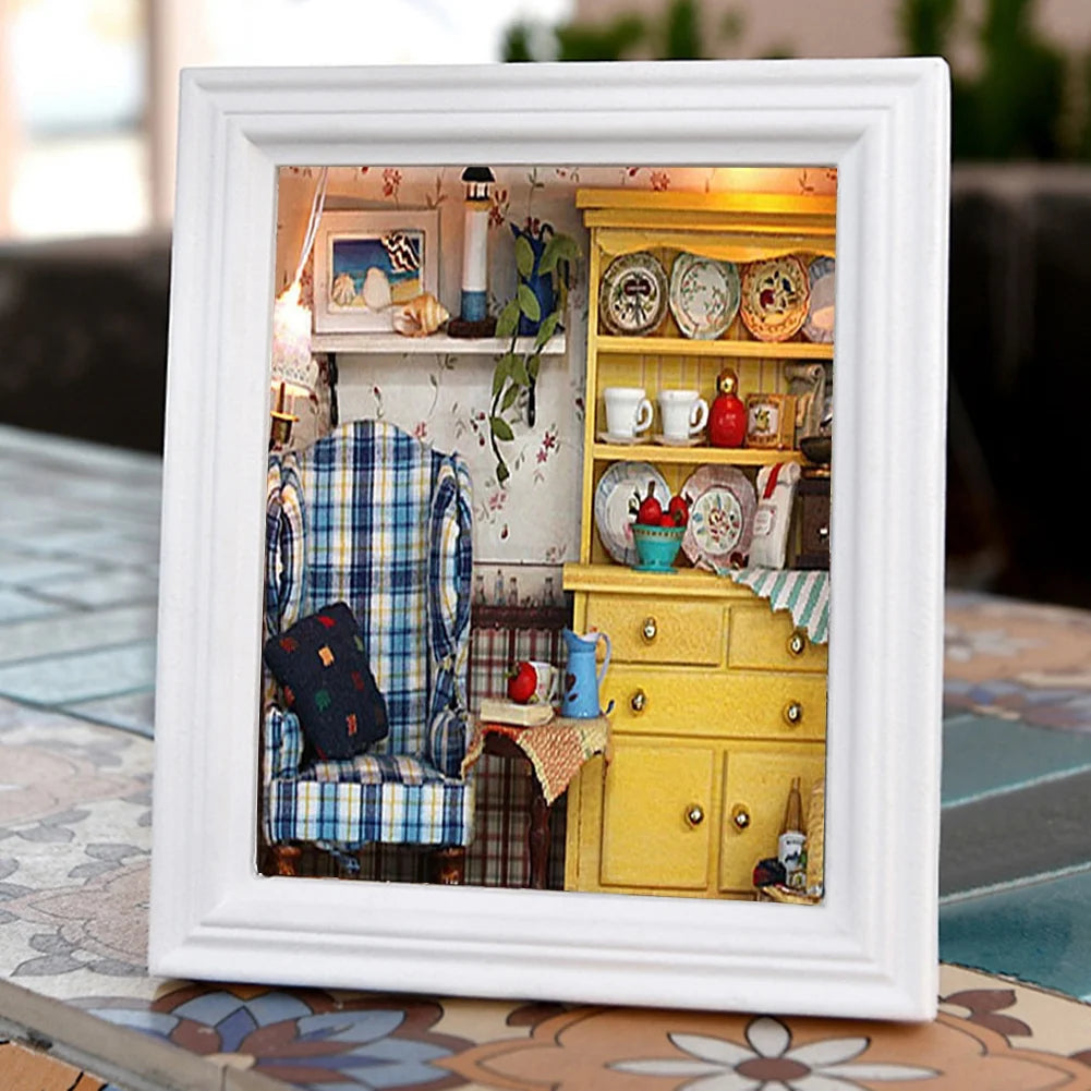 3D Doll House DIY Photo Frame Hut Toys X175800