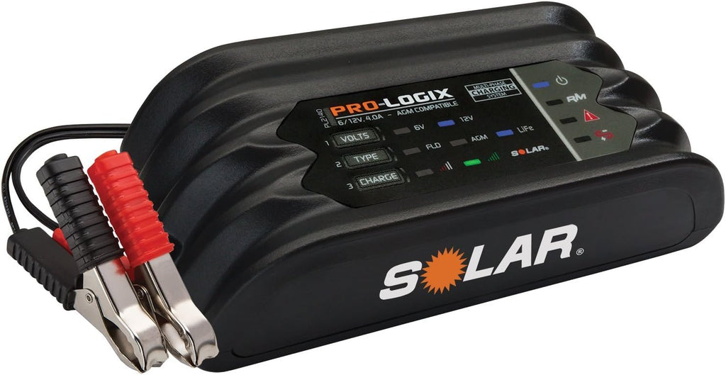 4-Amp 6V and 12V Battery Charger, Gray Pack of 2 U9755