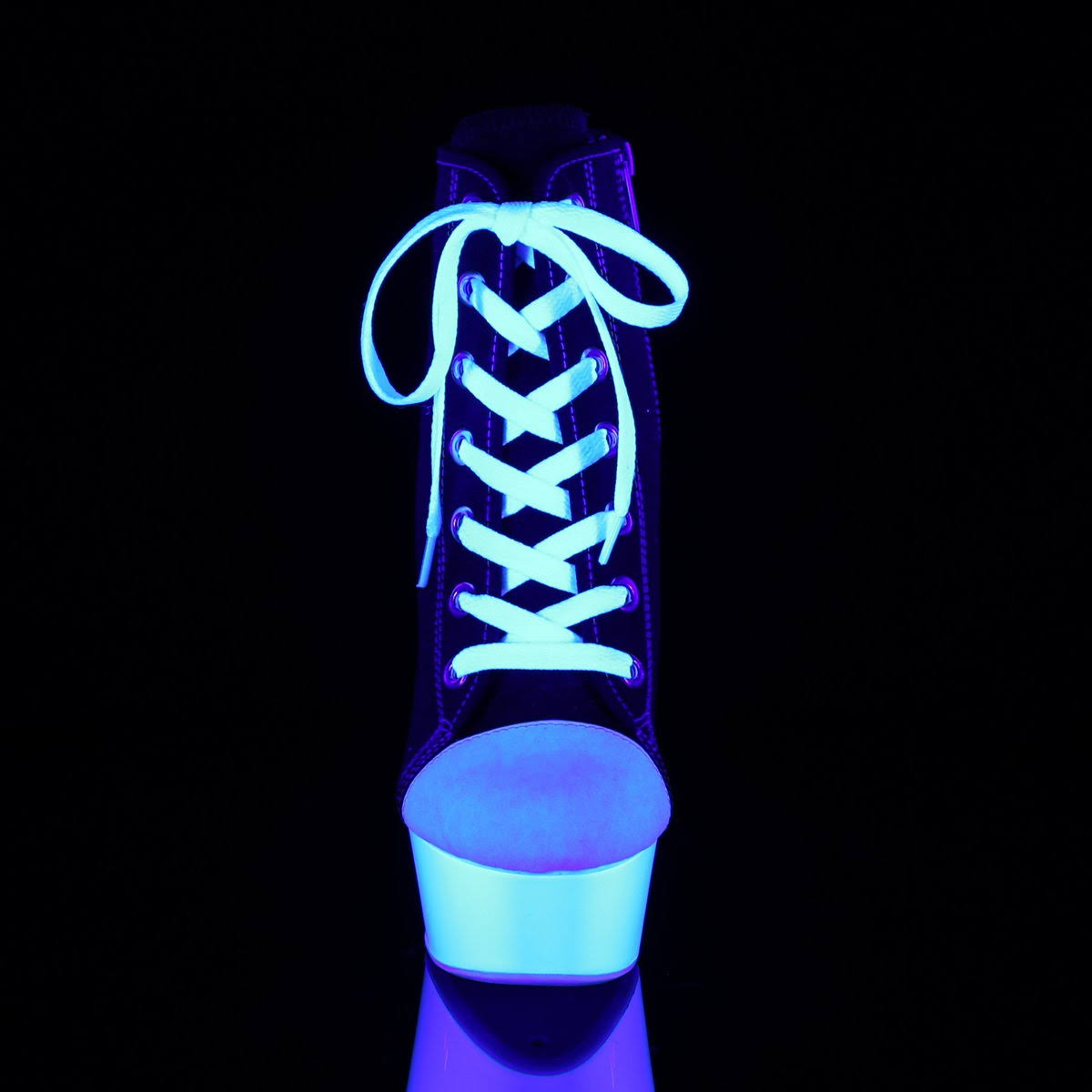 6 Pink Canvas Neon White Shoes K885