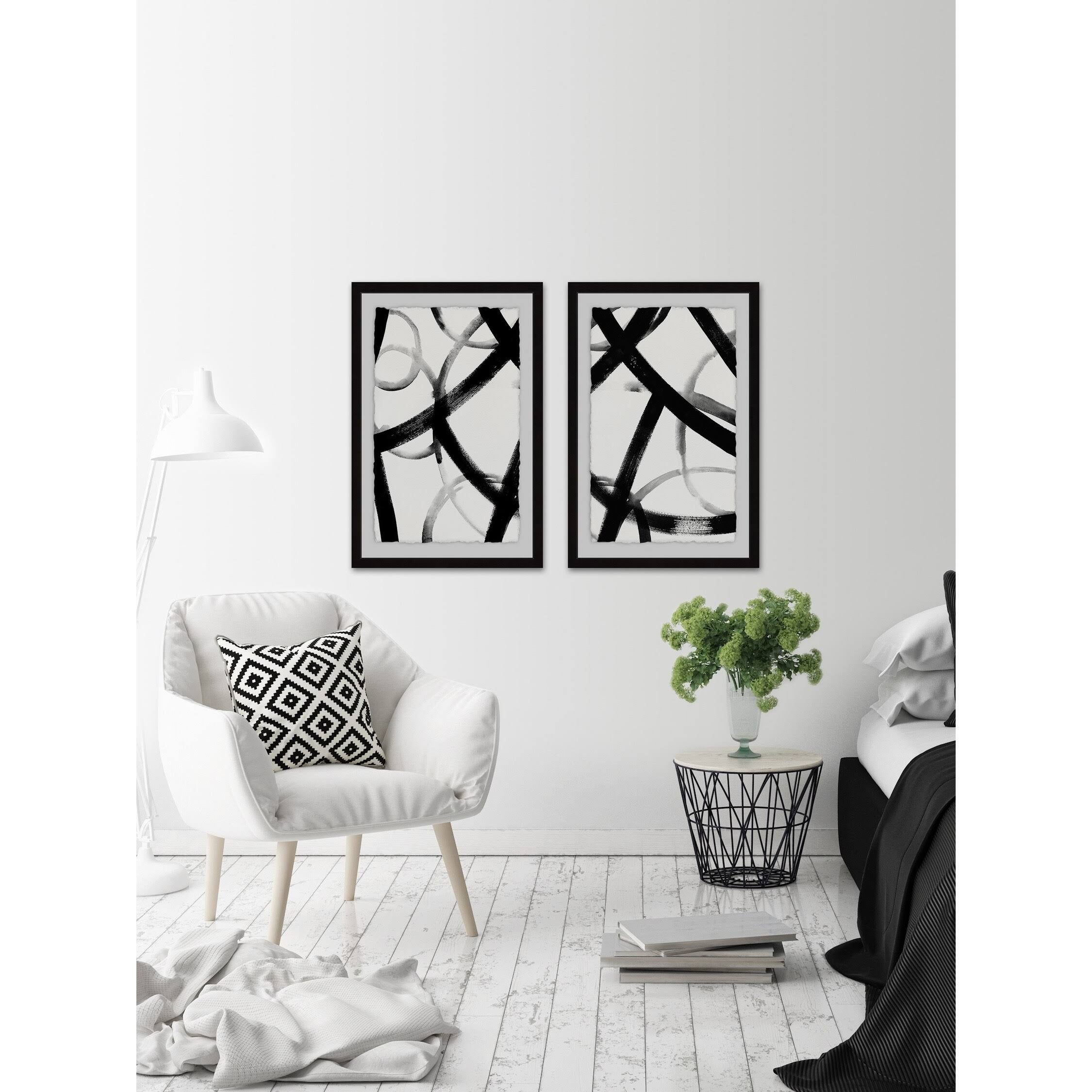 Monochrome Ripple Diptych, 18 inch x 24 inch O1540