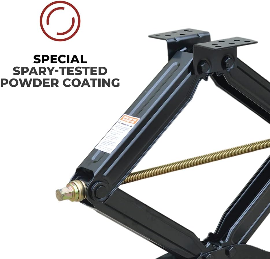 24" Scissor Jacks with Crank Handle, 5000 lbs Capacity, Pack of 2 S475431