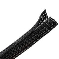 Black Polyester Split Wrap Braided Sleeving, 100 ft E293