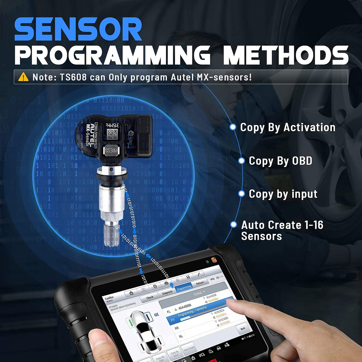 TPMS Programming Scanner with 8pcs 315MHz MX-Sensors A273