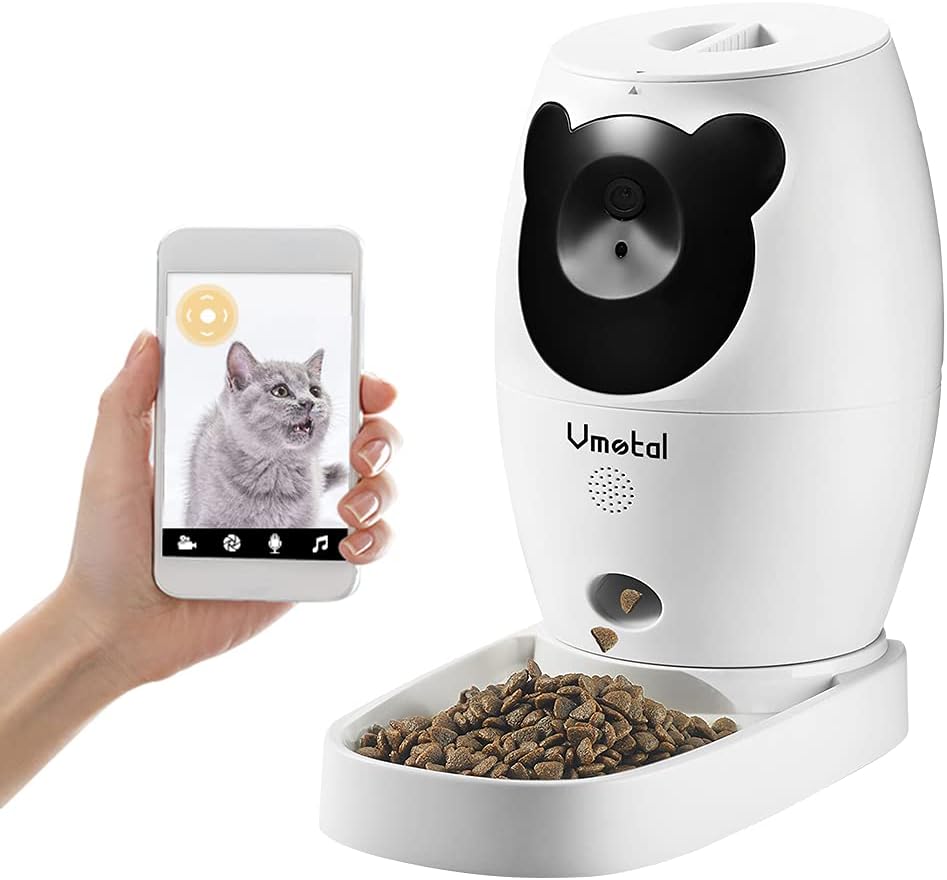 Pet Camera with Automatic Cat Feeder, Full HD Video with Night Vision, 2-Way Audio K23417