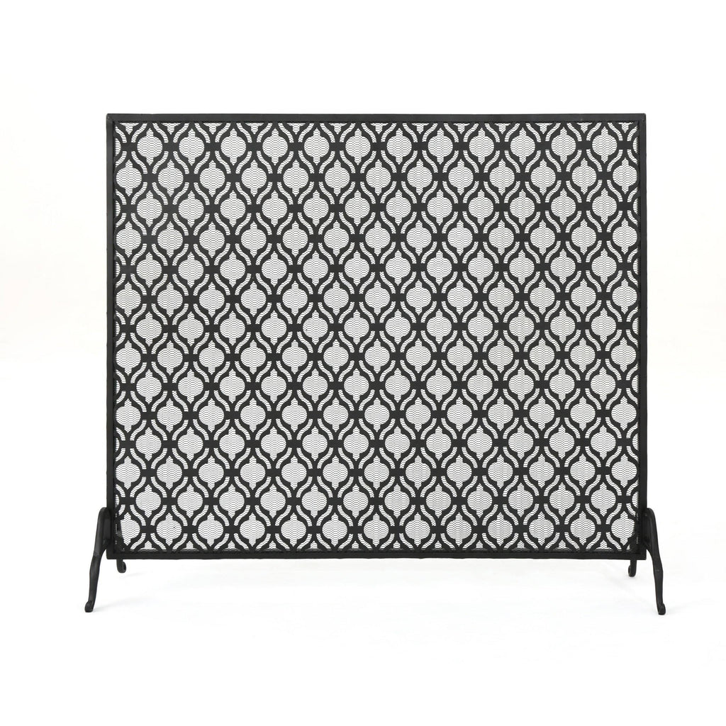 Black Iron Fireplace Screen B441