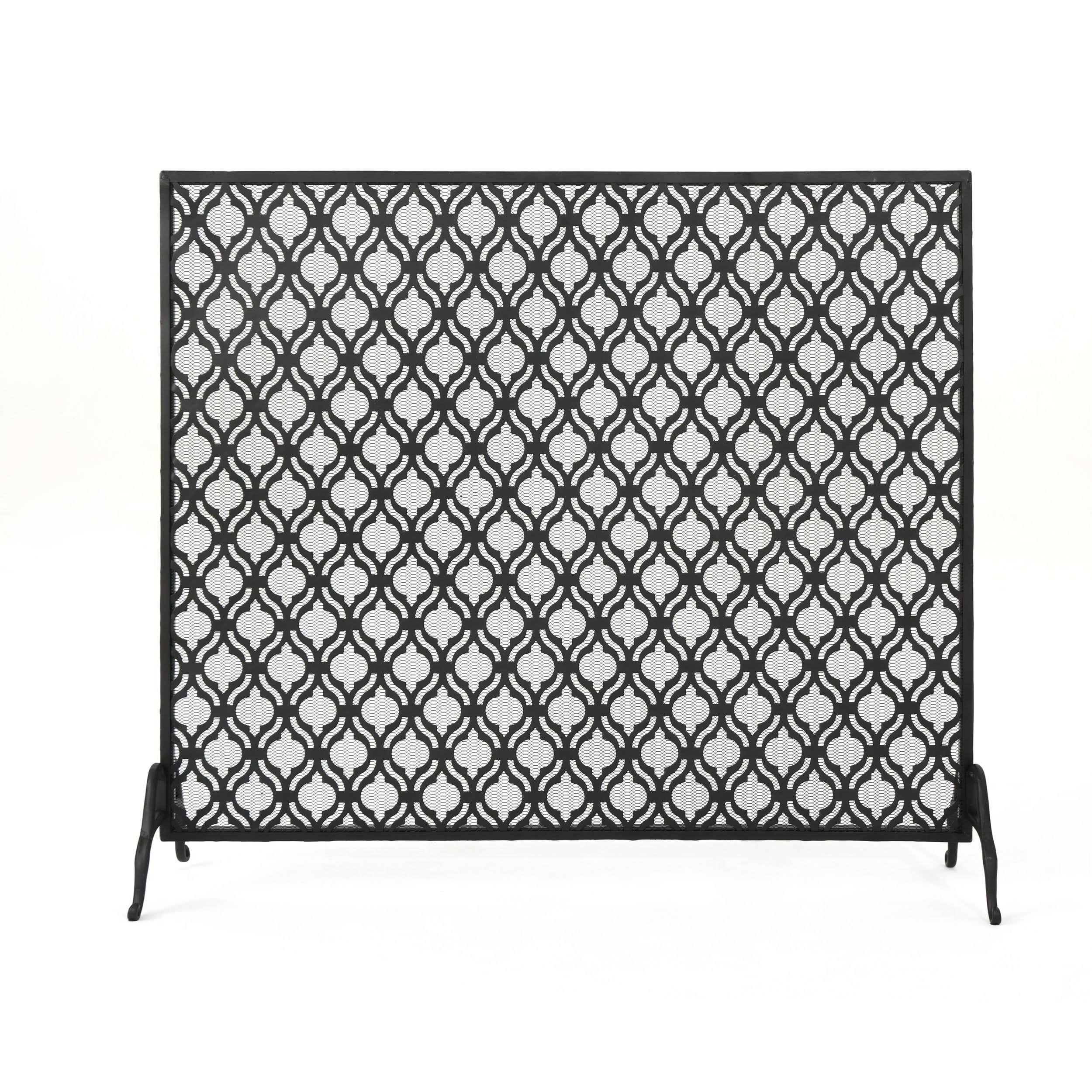 Black Iron Fireplace Screen B441
