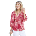 Red Bandana Peasant Top in Size Small C30792
