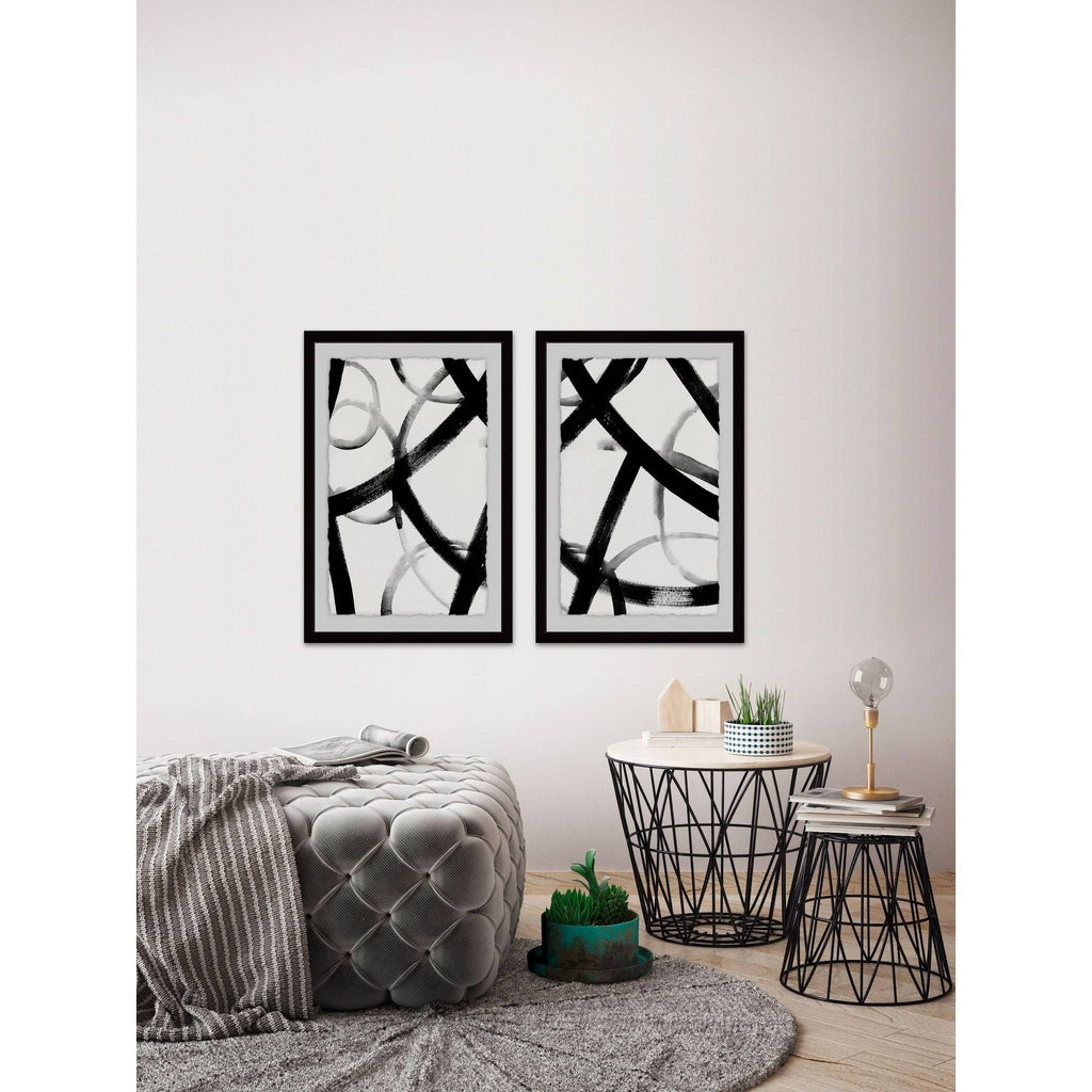 Monochrome Ripple Diptych, 18 inch x 24 inch O1540