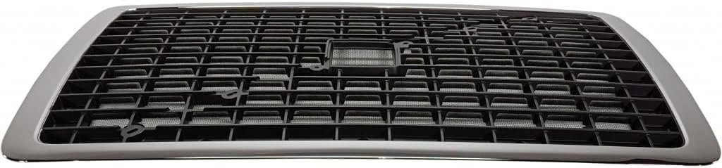 Chrome/Black Cross Bar Insert Grille with Bug Screen D2978
