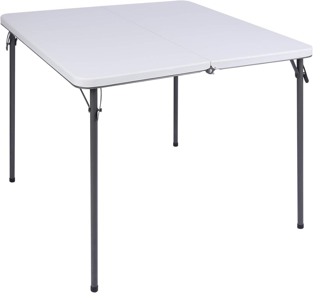 34 Folding Card Table Square with Resin Top, Brown W979