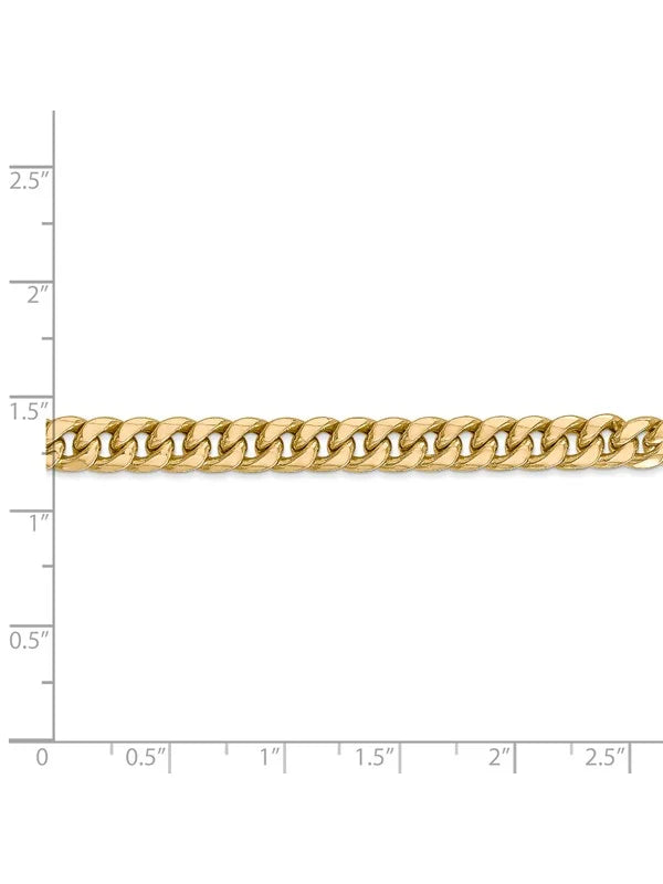 14k Yellow Gold Cuban Link Chain Necklace D9940