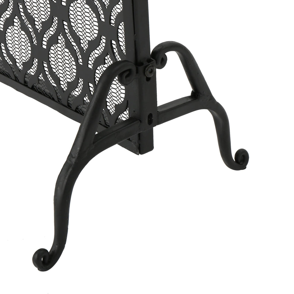 Black Iron Fireplace Screen B441