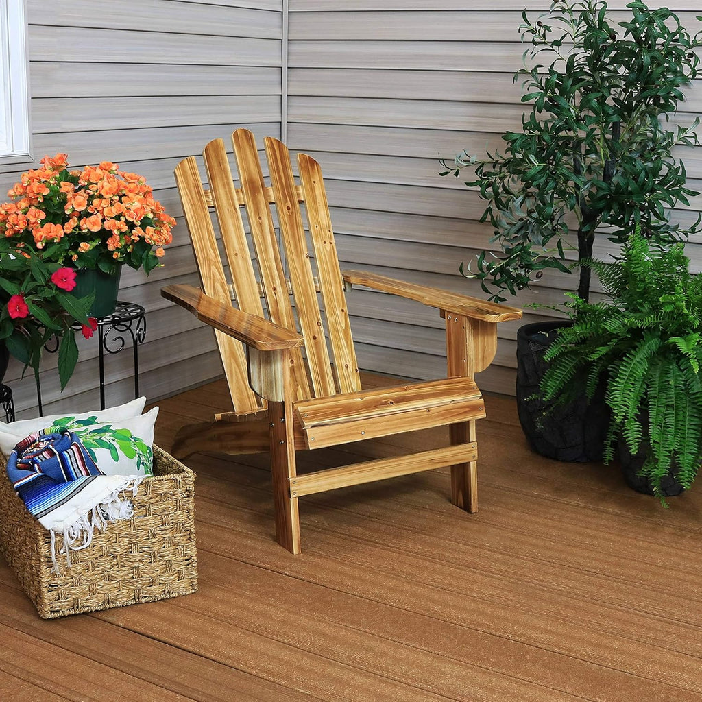 Natural Fir Wood Adirondack Chair D5997