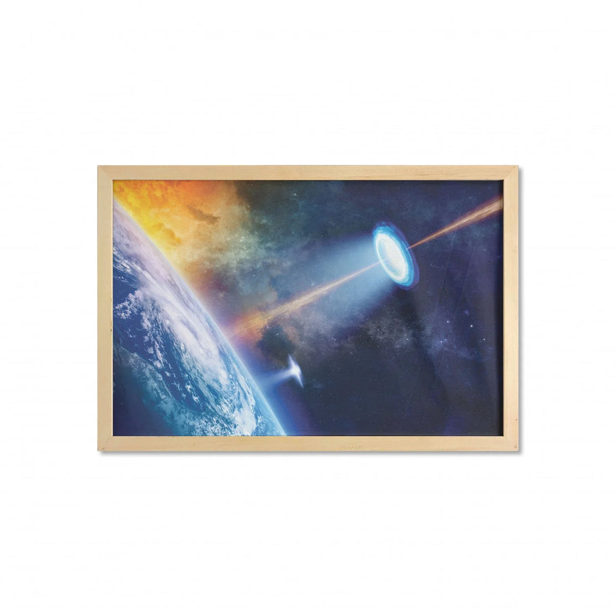 35" x 23" Printed Fabric Wall Art with Frame G320