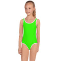 Bright Green Kids One Piece Swimsuit C413