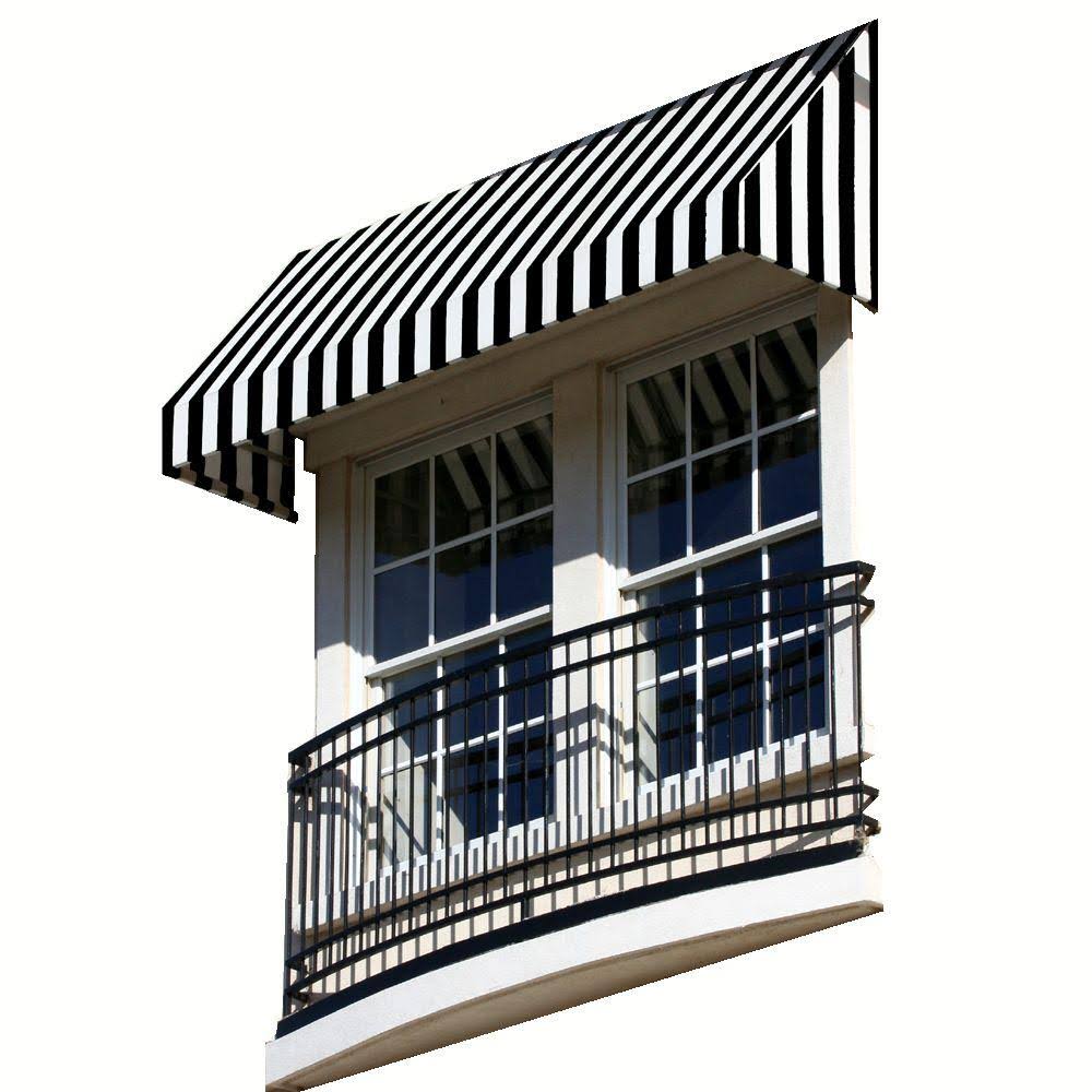 6.38 ft. Wide Window/Entry Awning Black/White U557