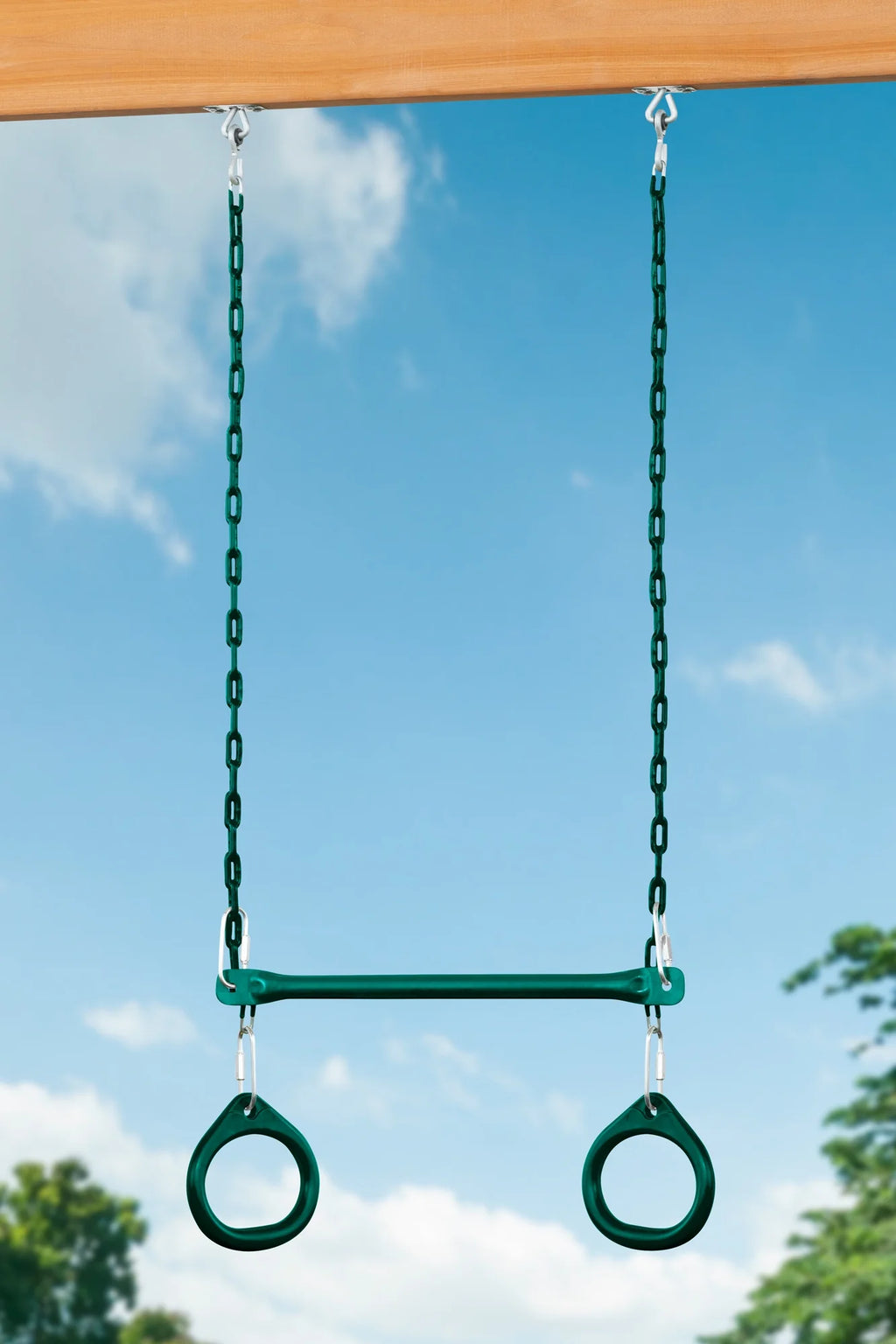 Cedar Swingset with Belt Swings and Trapeze Bar Z273