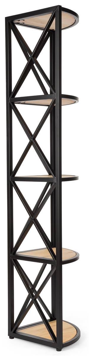 Corner Shelving Unit with 5 Solid Wood Tiers A7233