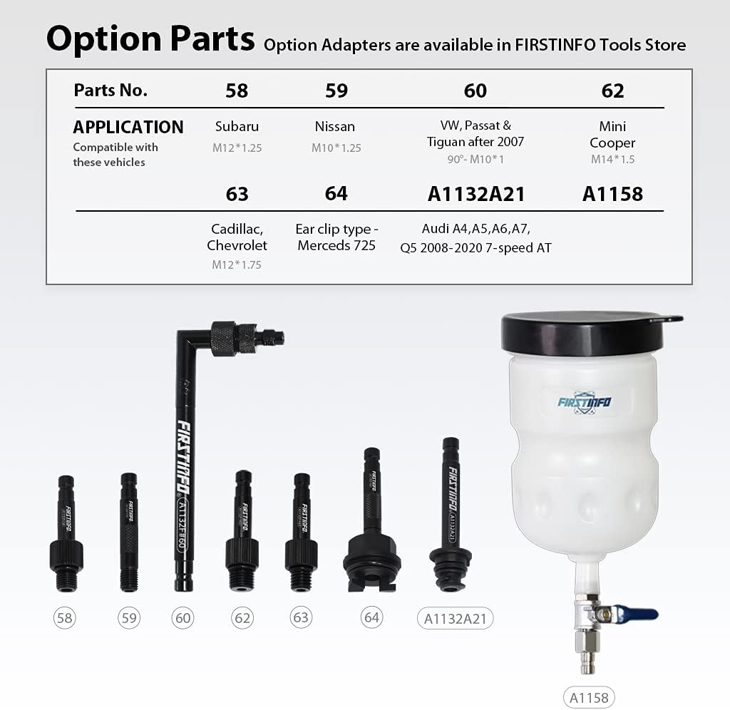 10.5 Liter Manual ATF Refill System with 14 Pieces Adapters F7256
