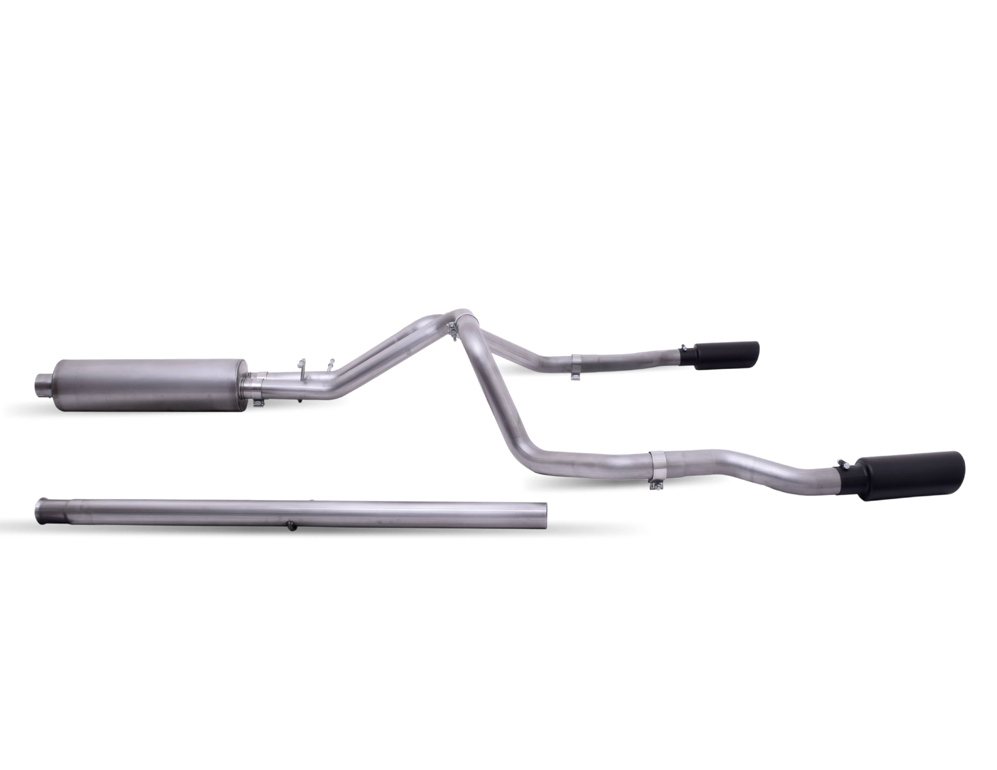 Black Elite Cat-Back Dual Split Exhaust System G652
