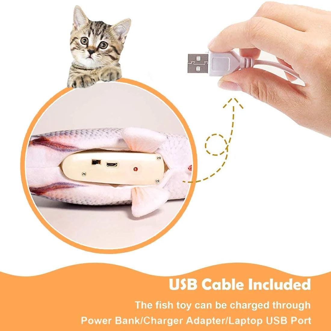 Electric Flopping Fish Cat Toy K616