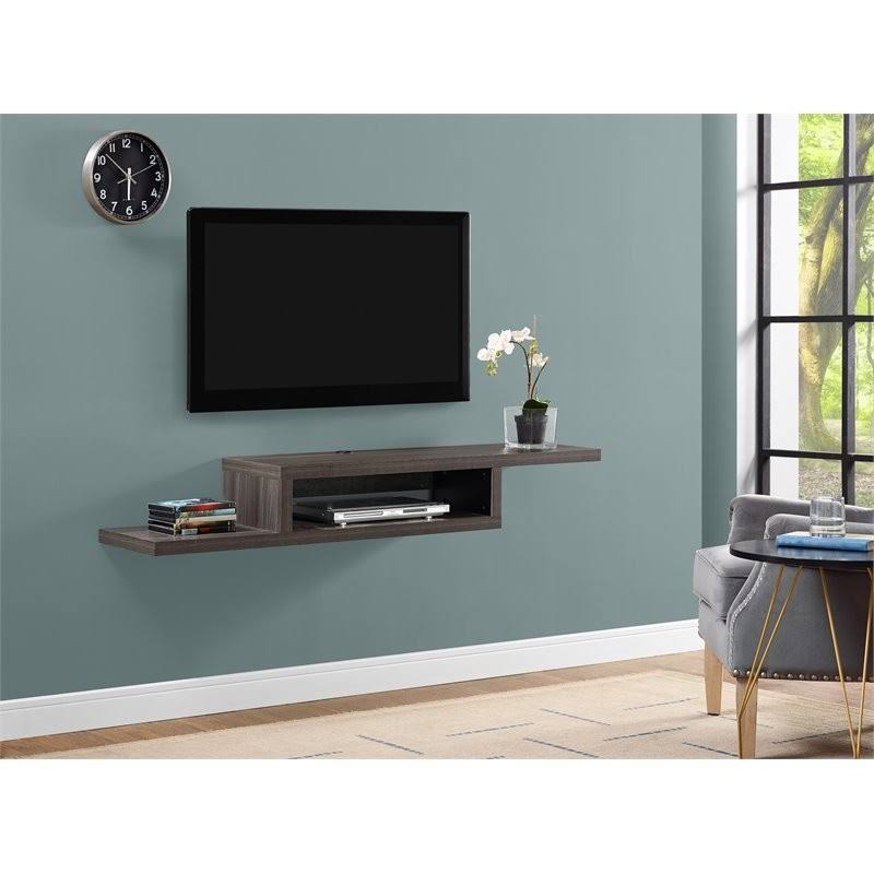 60inch Skyline Walnut Wall Mounted TV Console V37270