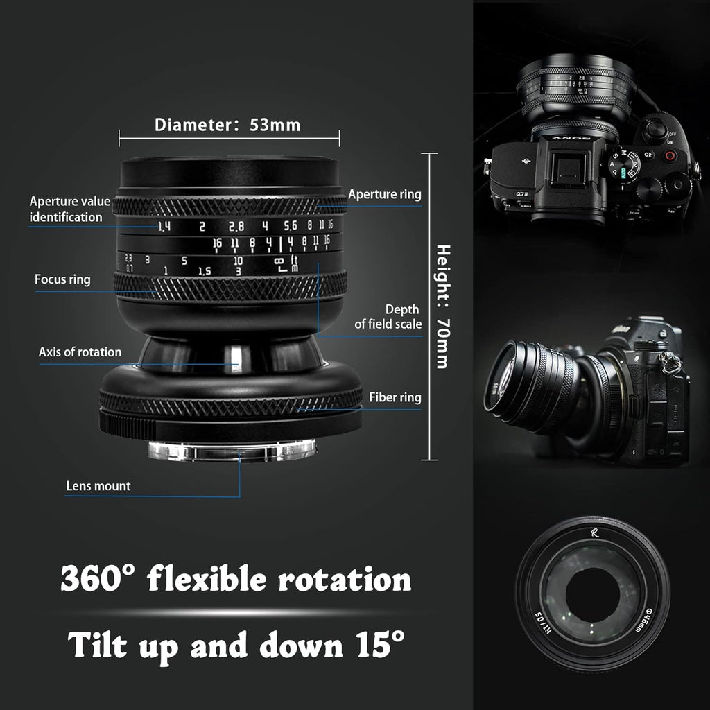 50mm F1.4 Full Frame Manual Tilt Lens for L-Mount Mirrorless Camera N842179
