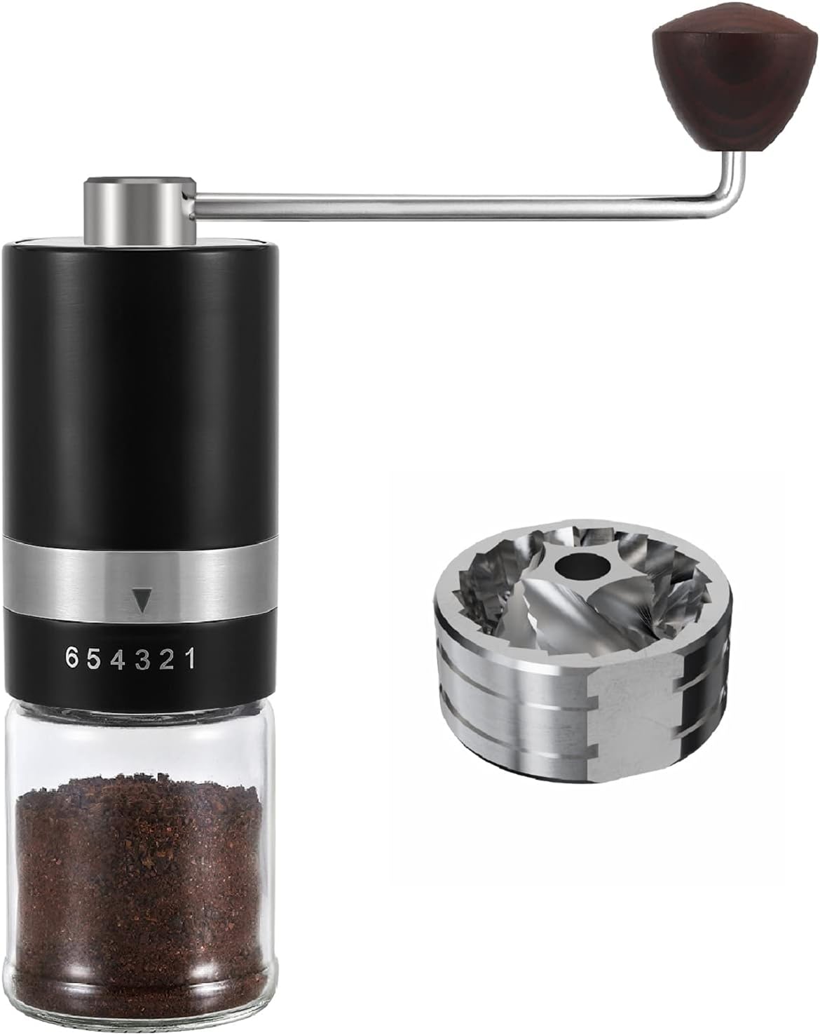 Manual Coffee Grinder Stainless Steel Conical Burr Mill W82688
