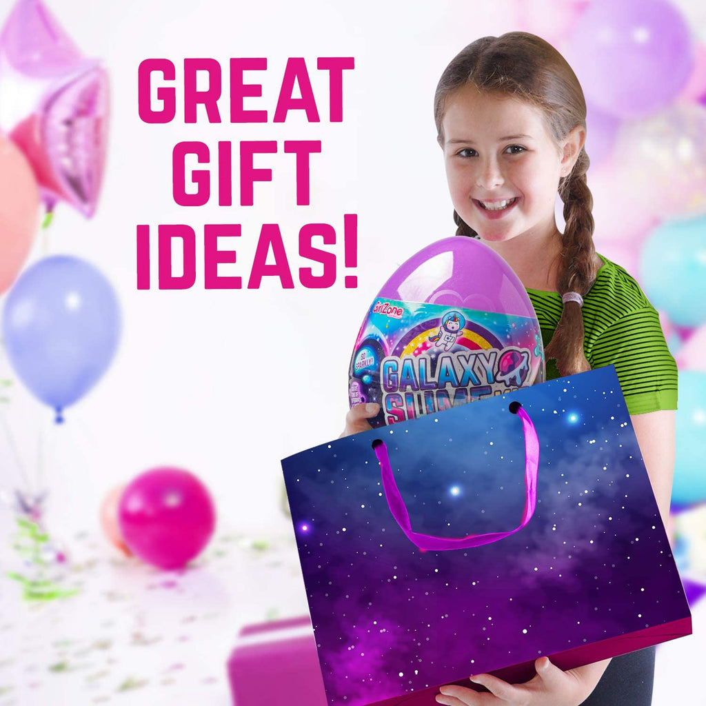 Egg Surprise Galaxy Slime Kit, 41 Pieces, 9.5 Inches High R571