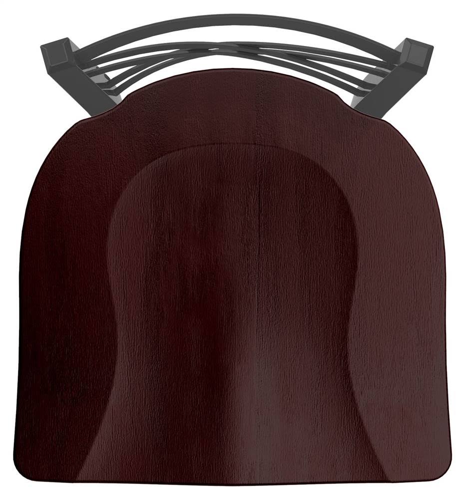 18x22 Chair with Pewter Finish, Dark Cherry Maple Seat P757