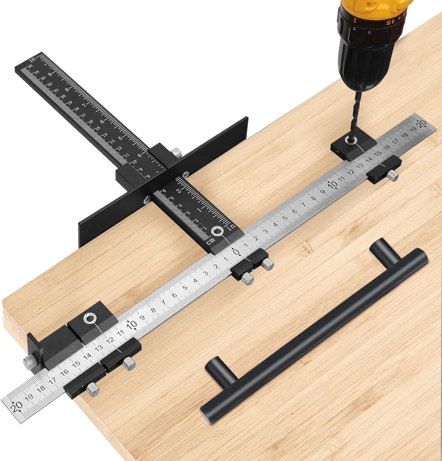 Aluminum Alloy Cabinet Hardware Jig, Drill Guide Sleeve, Pack of 2 T13427
