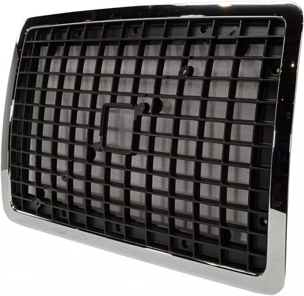 Chrome/Black Cross Bar Insert Grille with Bug Screen D2978