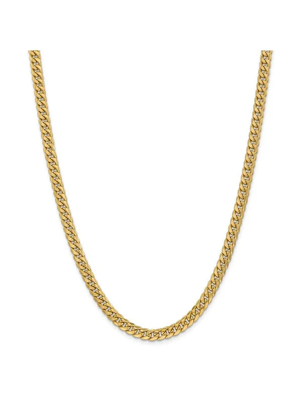 14k Yellow Gold Cuban Link Chain Necklace D9940