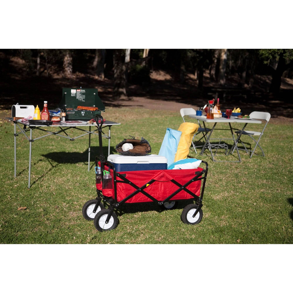 Collapsible Steel Frame Utility Wagon Cart (2 Pack) Y350