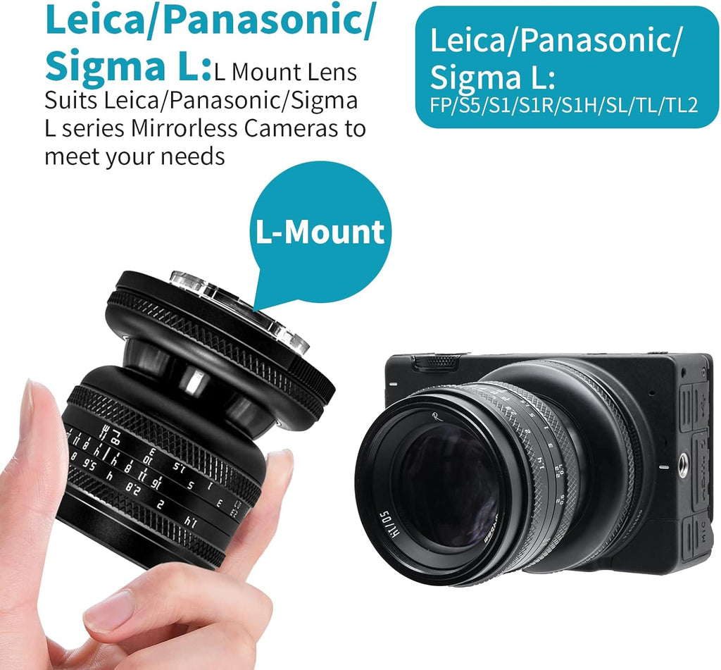 50mm F1.4 Full Frame Manual Tilt Lens for L-Mount Mirrorless Camera N842179