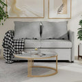 Light Grey Fabric 2-Seater Loveseat Sofa U7625