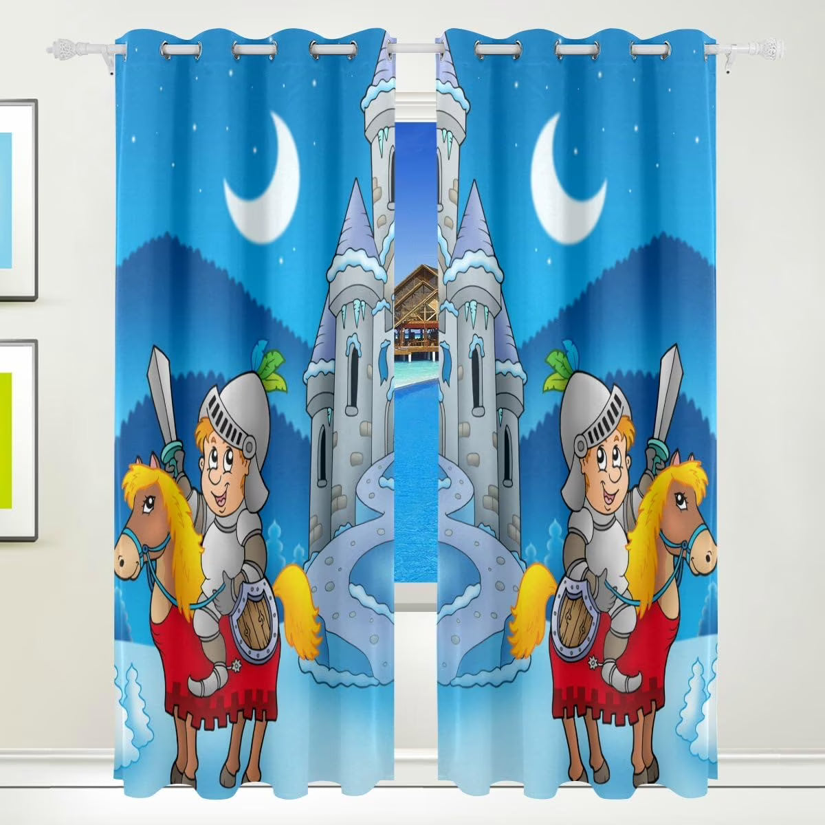 Blackout Window Curtain Panels 2 Panels W55 x L84 In D347762