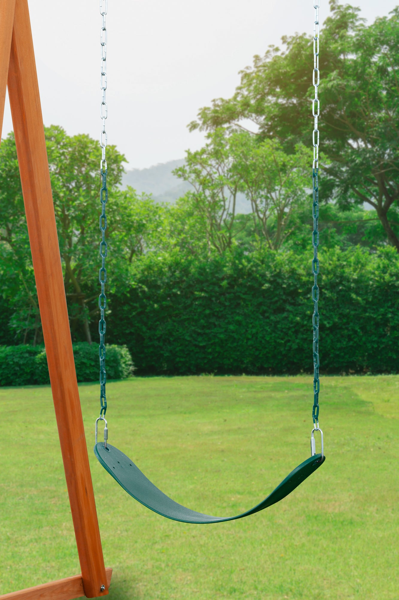 Cedar Swingset with Belt Swings and Trapeze Bar Z273