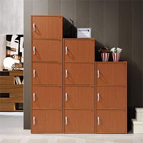 4 Shelf 4 Door Bookcase in Cherry P4990