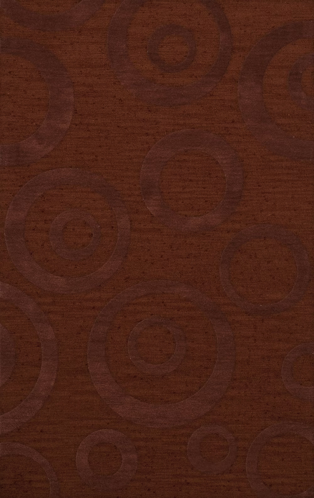 Paprika Bubbles Circles 10' x 14' Rectangle Area Rug Q517658