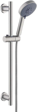 Slide Bar with Handheld Shower Head Hand Shower Hose Holder Adjustable 5-Function Massaging Sprayer Brushed Finish, Pack of 2 I607