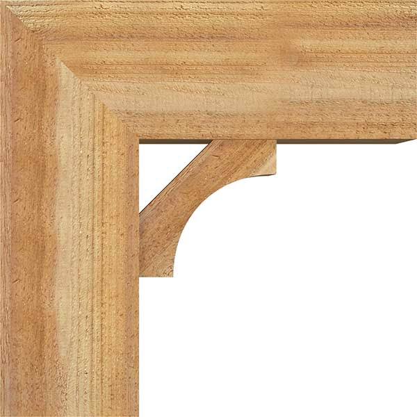8x22W x 18x22D x 18x22H Western Red Cedar Bracket with Offset Brace X195