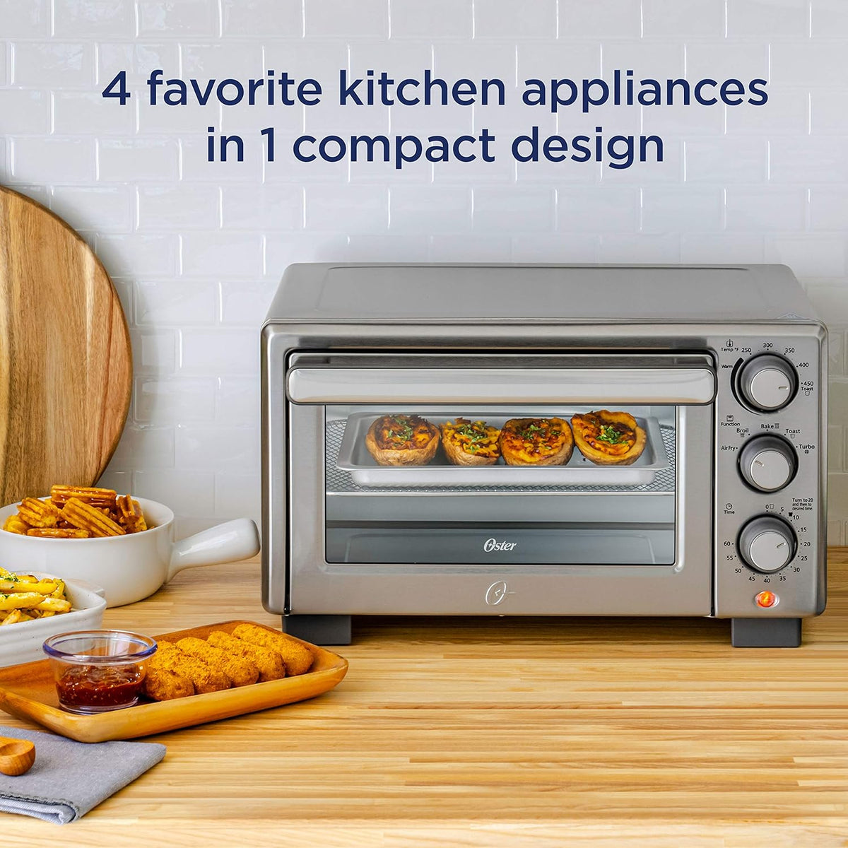 Stainless Steel Compact Countertop Oven With Air Fryer N73537