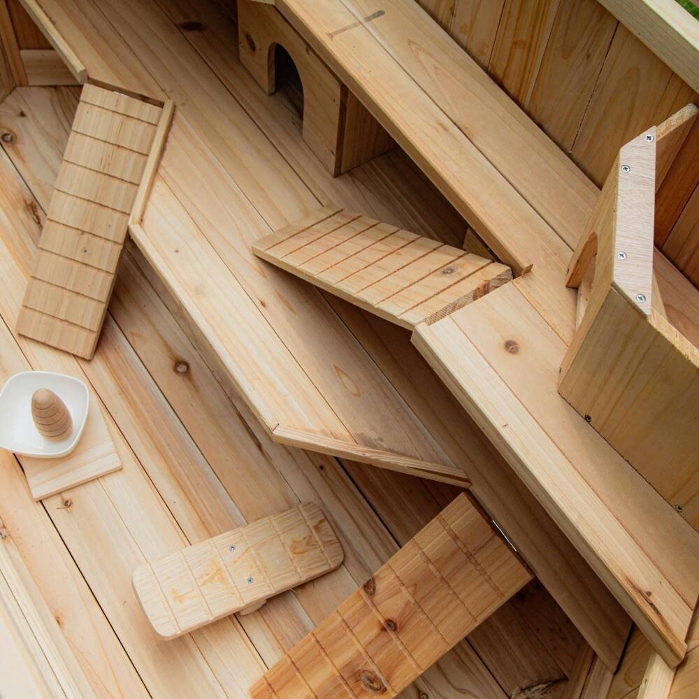 3-Tier Fir Wood Hamster Cage O1936