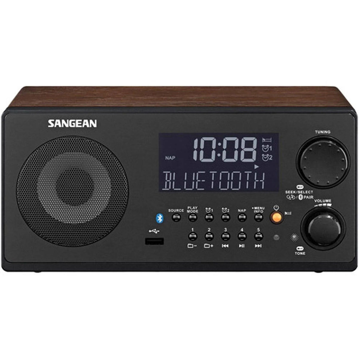 Wooden Case Alarm Clock with LCD Display G694553