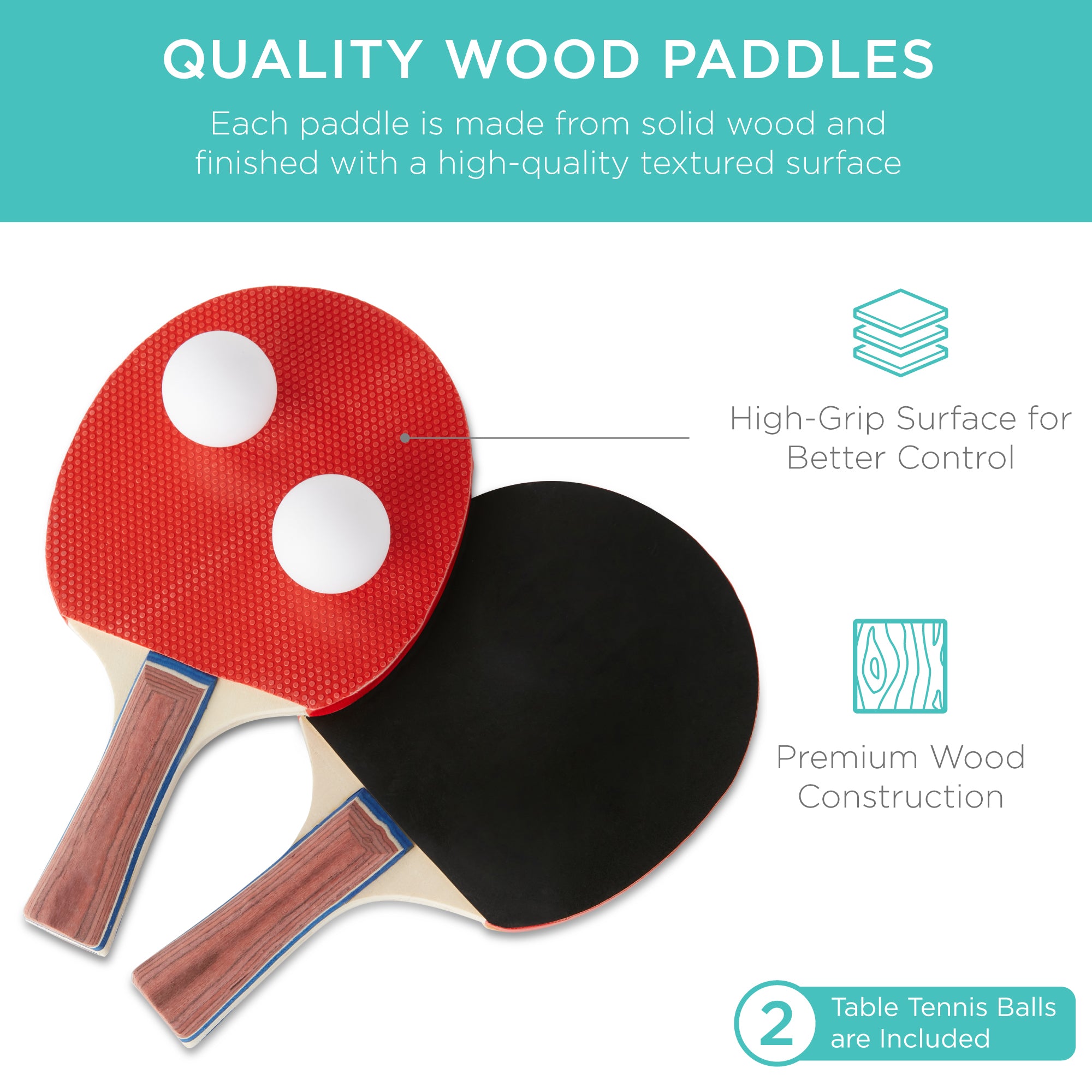 6x3ft Folding Portable Ping Pong Table Set with 2 Paddles, Balls F493503