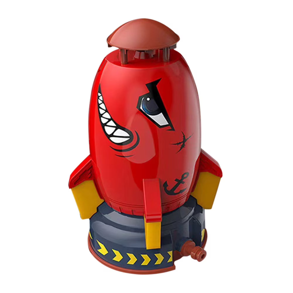 Red Plastic Rocket Sprinkler for Kids Q14685